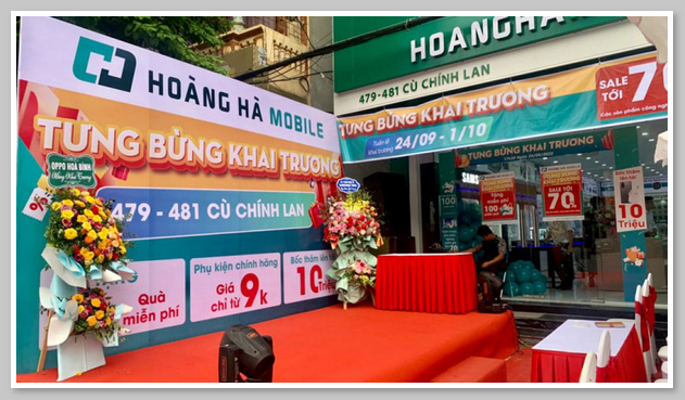 Khai trương cửa hàng Hoàng Hà Mobile tại Cù Chính Lan